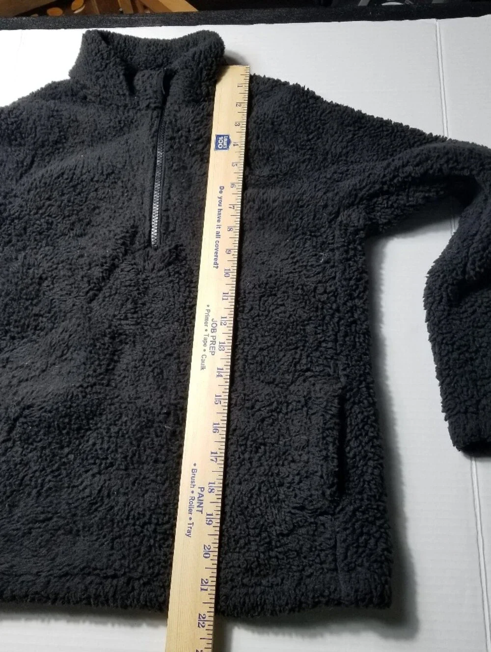 WONDER NATION GIRL'S BLACK SHERPA PULLOVER SIZE LARGE